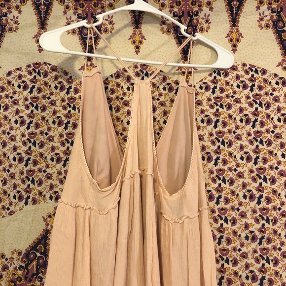 Pink Patterned Dress with Ruffled Bottom - Picture 6 of 6